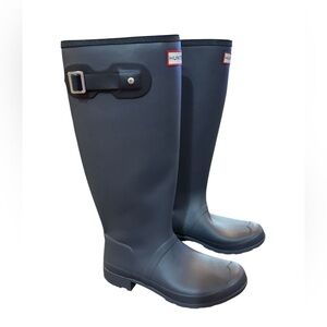 Hunter Womens Classic Black Tall Rain Boots NWOT Size 10